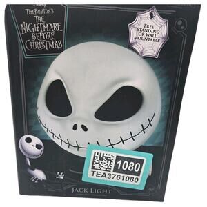 NEW Nightmare Before Christmas Paladone Jack Skellington Head 7" Light Lamp DESK